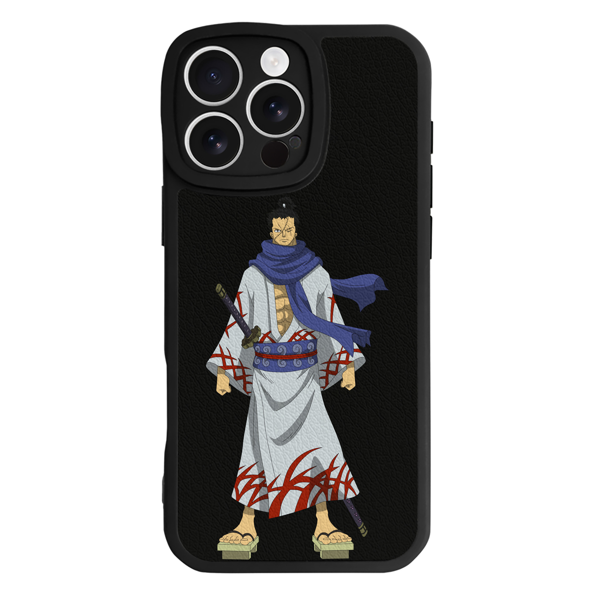 （画像用） ワンピース ロロノア・ゾロ ONE PIECE Roronoa Zoro 【iPhone 16シリーズ対応】シリコンスマホケース（レザー調） 材質：シリコン